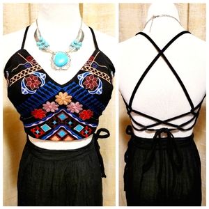 Embroided crop top